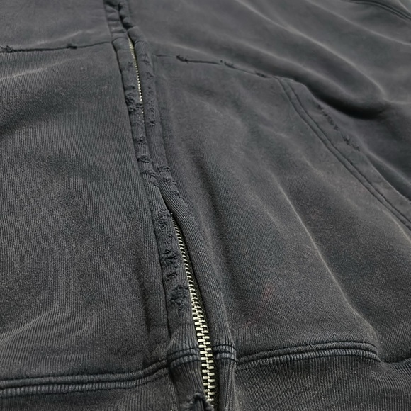 2020 Far From What Distressed Heavyweight Zip Up Hoodie - Picture 4 of 6